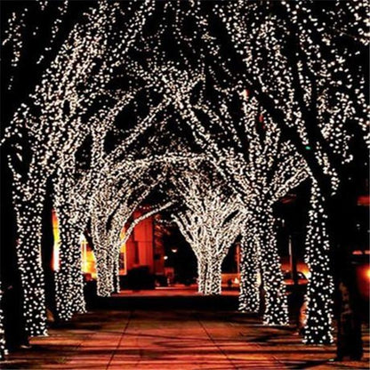 17-Meter String of 100 LED Solar-Powered Fairy Lights-Rama Deals